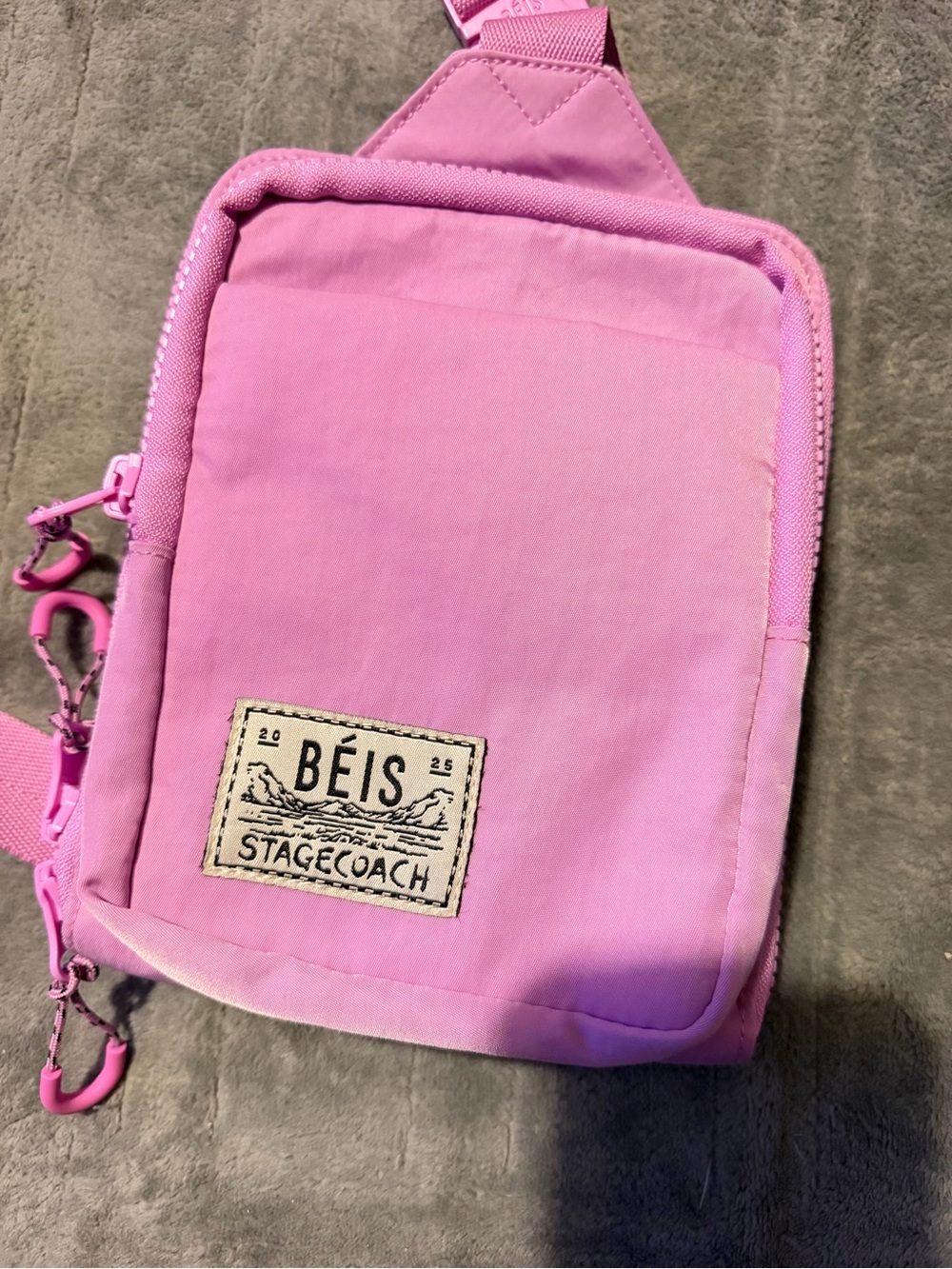 BEIS 2025 Stagecoach Edition Sport Sling Bag Pink Nylon Crossbody - Picture 13 of 16